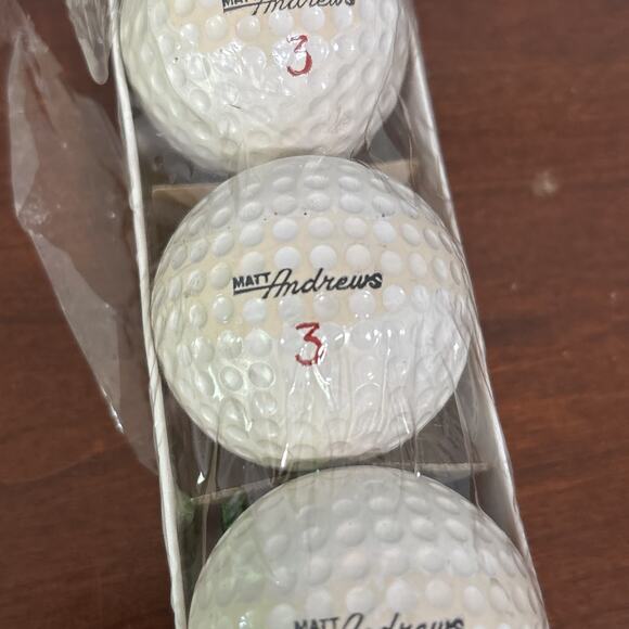 Matt Andrews Pack Of 3 #3 Golf Ball Balls Vintage Liquid Center - Picture 6 of 7